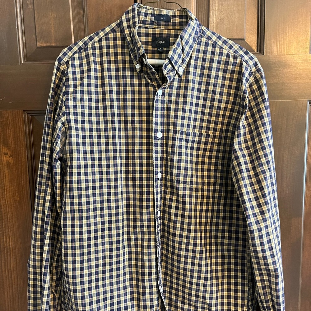 J. Crew Men’s Poplin button down Medium